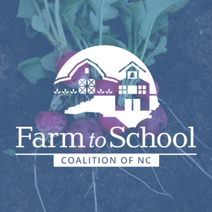 decorative image with farm to school coalition logo